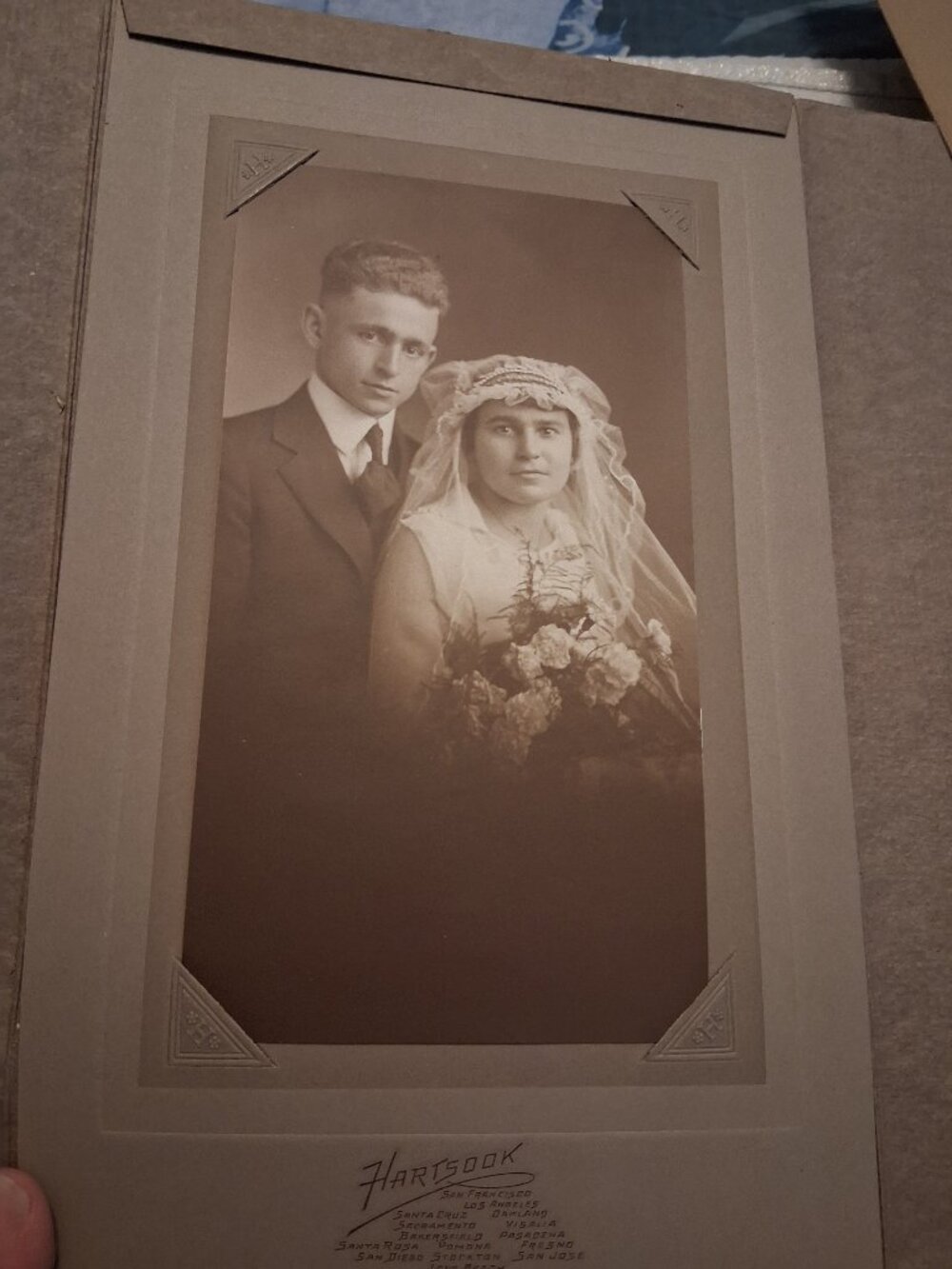 Vintage lot 4 Photos Cabinet Cards Photographs wedding couples love sepia-toned